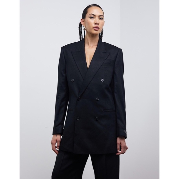 NWT EYTYS Milo Blazer in Black Oversized Boxy Minimalist Sophisticated Business - Picture 2 of 10